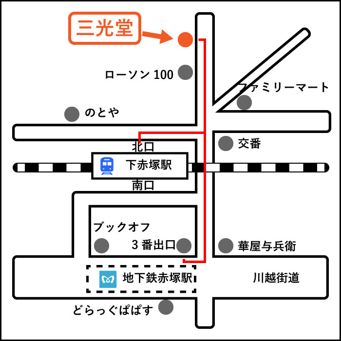 赤塚店の地図