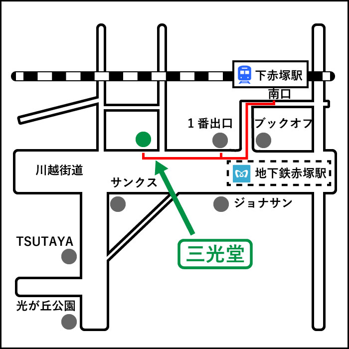 新町店の地図